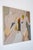 Figurative painting on linen with earthy tones and subtle color blocking. Skunta uses a geometric composition to form...