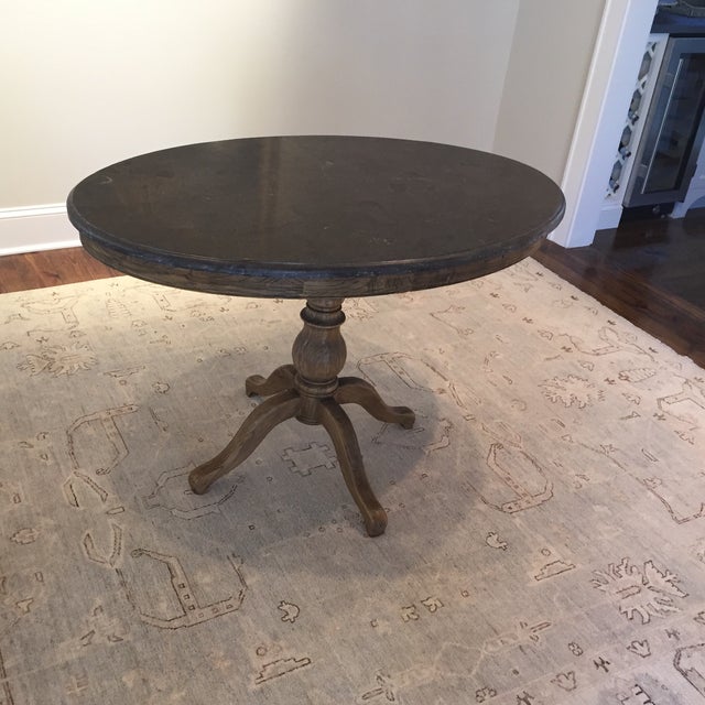 1840 Restoration Hardware Bluestone Pedestal Table Chairish