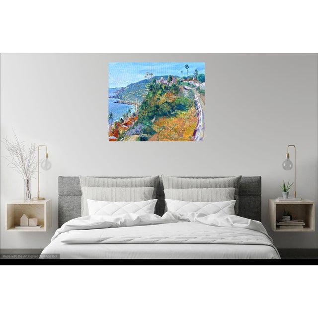 Pacifiic Palisades Oil Painting of Tramento Drive, Los Angeles, California For Sale In Los Angeles - Image 6 of 7
