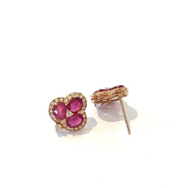 Art Deco Bochic "Orient" Vintage Retro Diamond & Ruby & Set In 18K Gold & Silver For Sale - Image 3 of 18