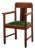 Amsterdamse School Oak and Velvet Side Chair, the Netherlands, 1920s For Sale