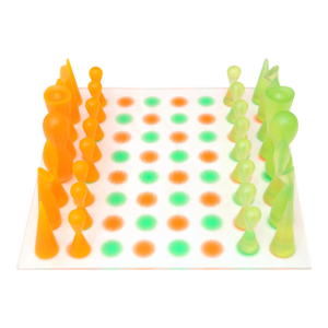 Karim Rashid Collector Chess Set Orange, White, Chartreuse 2001