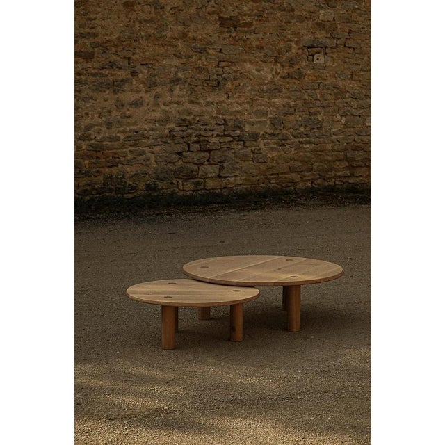 Nahele Varnished Oak Nesting Tables by La Lune, Set of 2 For Sale - Image 17 of 18