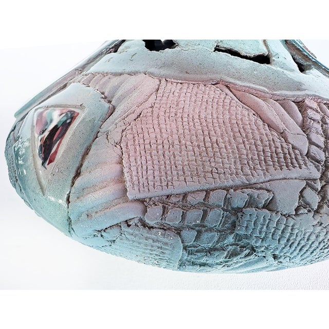 Ceramic Post-Modern Hand-Built Markiewicz Studio Pottery Sculptural Vessel For Sale - Image 7 of 9