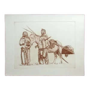 Chad Neff "Wanderers" Signed Original Fine Art Etching, Late 70s