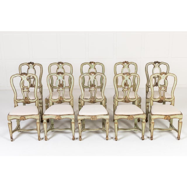 Antique Italian Painted Chairs, 1700s, Set of 10 For Sale - Image 13 of 13