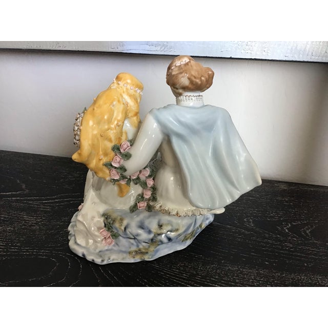 Victorian Vintage Victorian Man and Woman Porcelain Figurine For Sale - Image 3 of 7