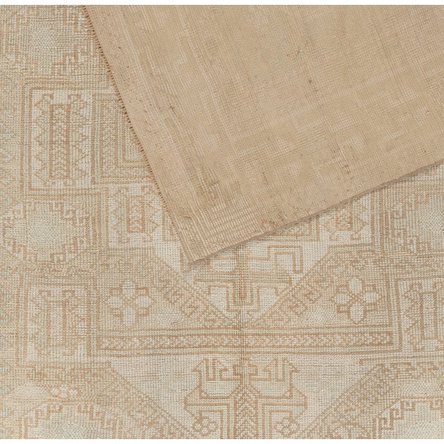 1940s Vintage Circa 1940 Turkish Oushak Rug 5ft 9in X 7ft 5in For Sale - Image 5 of 15