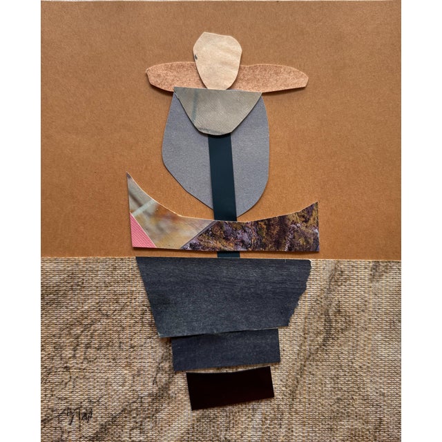 "Vessel 7" Original Mixed-Media Framed Collage on Paper by Zac Woodiel For Sale - Image 10 of 11