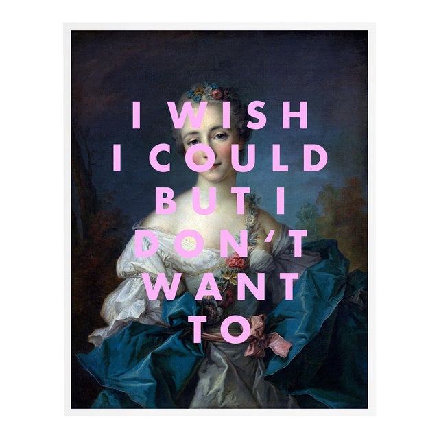I Wish I Could by Lara Fowler in White Framed Paper, Large Art Print For Sale