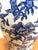 Large Chinoiserie Bottleneck Vase in Blue Phoenix and Gold Decoration For Sale - Image 4 of 7
