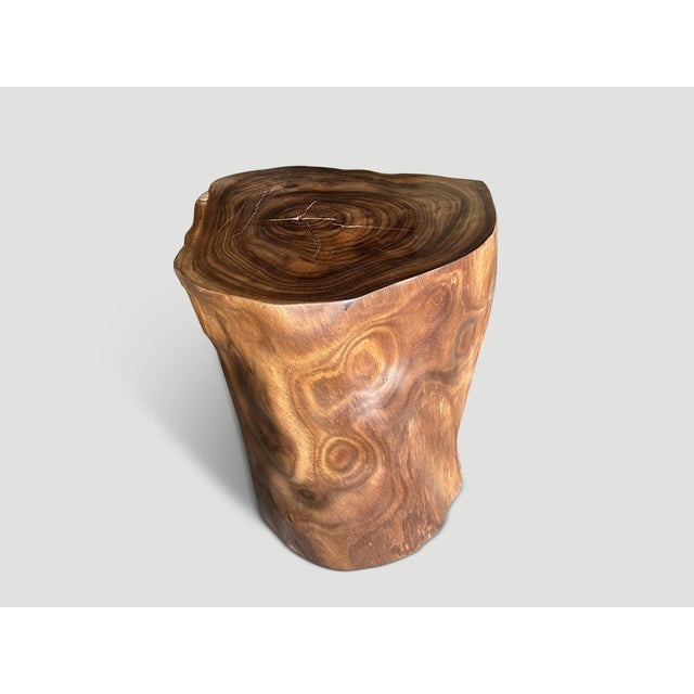 Andrianna Shamaris Tall 1950s Rosewood Pedestal or Side Table For Sale - Image 4 of 5