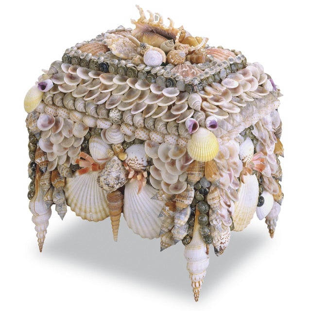 The exquisite artistry of the Boardwalk Shell Jewelry Box has its origins in Victorian Shell Work. The handmade decorative...