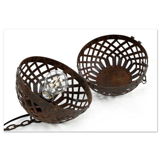 Metal Ball Pendant Light For Sale - Image 4 of 8