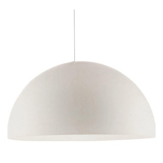 Suspension Lamp in White Opaline Glass by Vico Magistretti for Oluce For Sale