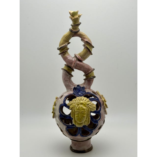 Viennese Art Deco Ceramic Model 714/1 Mask Vessel by Vally Wieselthier for Wiener Werkstätte, 1919–1922 For Sale - Image 10 of 14