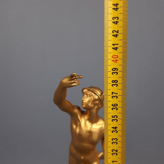 Bronze Statue of Mercury on a Marble Base, 1960s For Sale - Image 14 of 15