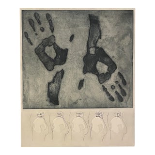 1980 David Finkbeiner Modern Embossed Etching For Sale