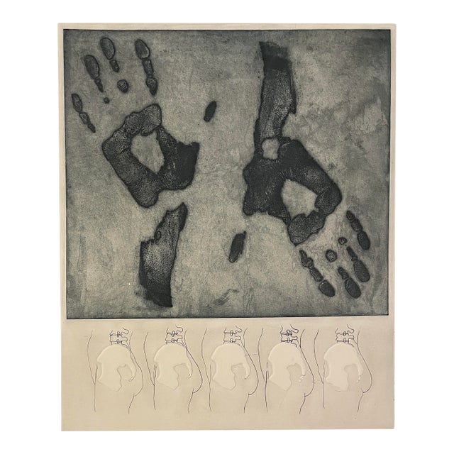 1980 David Finkbeiner Modern Embossed Etching For Sale