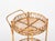 French Riviera Round Serving Bar Cart in Rattan and Wicker, Italy, 1960s For Sale - Image 6 of 11