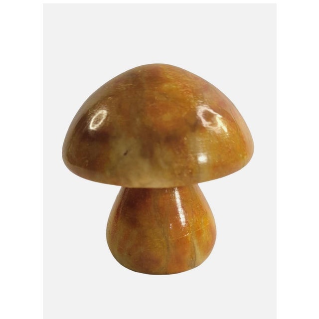 Mid-Century Mushroom Alabaster Bookends For Sale - Image 6 of 7