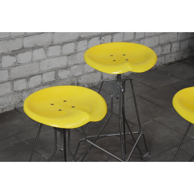 Yellow Clipper Bar Stool by Yasu Sasamoto for Dulton, Japan, 1980s For Sale - Image 8 of 8