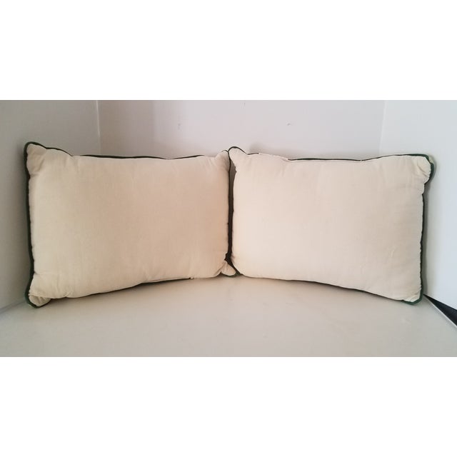 Expressionism Vintage Tapestry & Canvas Herb & Spice Lumbar Accent Pillows - A Pair For Sale - Image 3 of 5