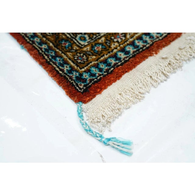 Traditional Extremely Fine Persian Silk Qum Rug 1'10'' X 2'10'' For Sale - Image 3 of 12