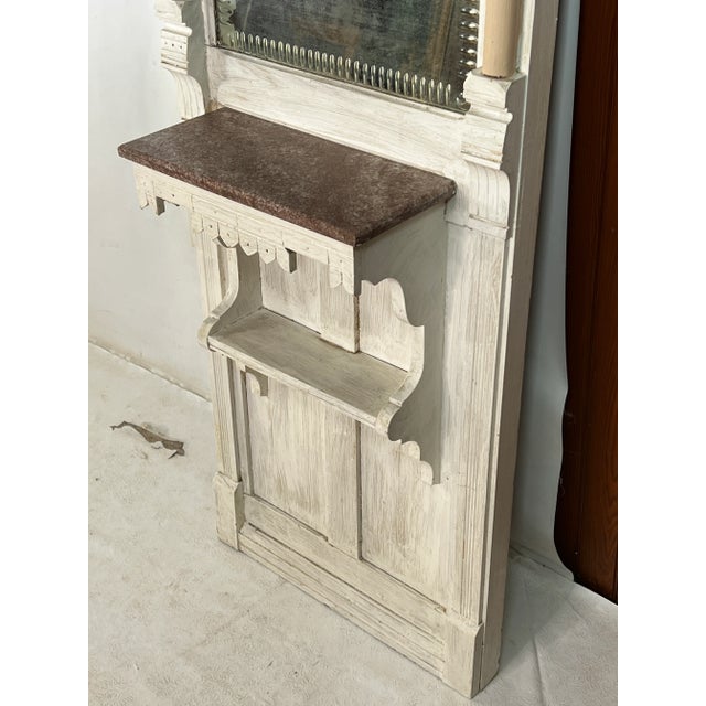 Antique Eastlake Pier Mirror With Marble Shelf For Sale In New York - Image 6 of 11