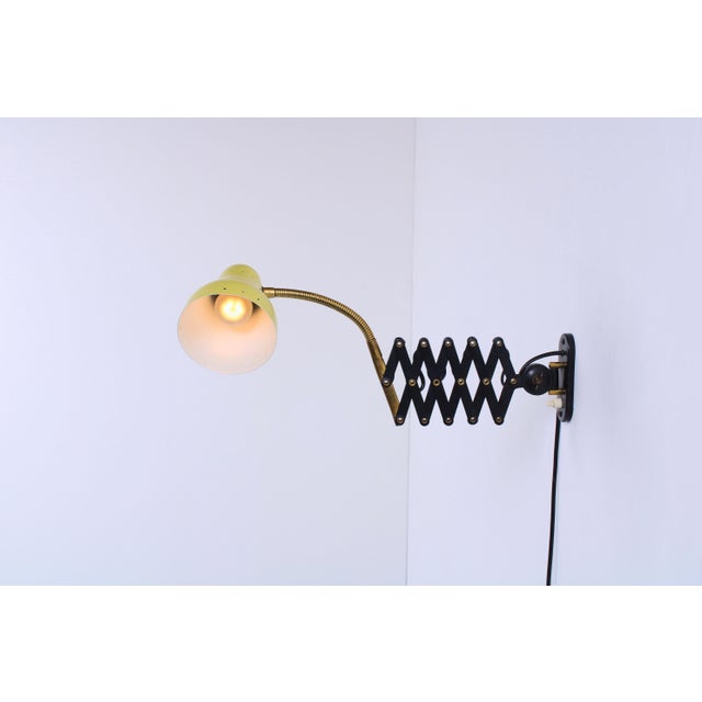 Black Scissor Wall Light attributed to H. Th. J. A. Busquet for Hala, 1950s For Sale - Image 8 of 18