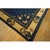 Chinese 1920s Navy Field Medallion Floral Greek Key Antique Chinese Peking Rug For Sale - Image 3 of 9
