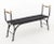 Hollywood Regency Wrought Iron and Brass Bench For Sale - Image 9 of 9