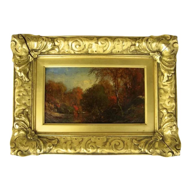 19th Century Landscape Oil Painting by James McG. Hart, Framed For Sale