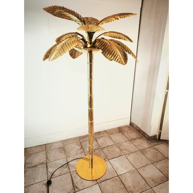 Brass 12-Light Palm Floor Lamp, 1970s For Sale - Image 12 of 18