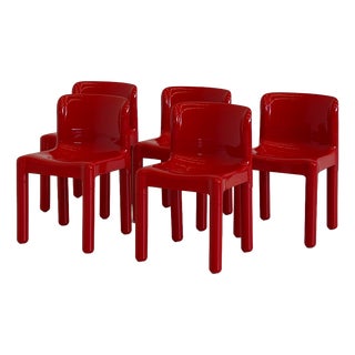 Model 4875 Dining Chairs by Carlo Bartoli for Kartell, 1970s, Set of 5 For Sale