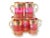 Italian Italian Cranberry & Gold Beverage Cups - Set of 6 For Sale - Image 3 of 6