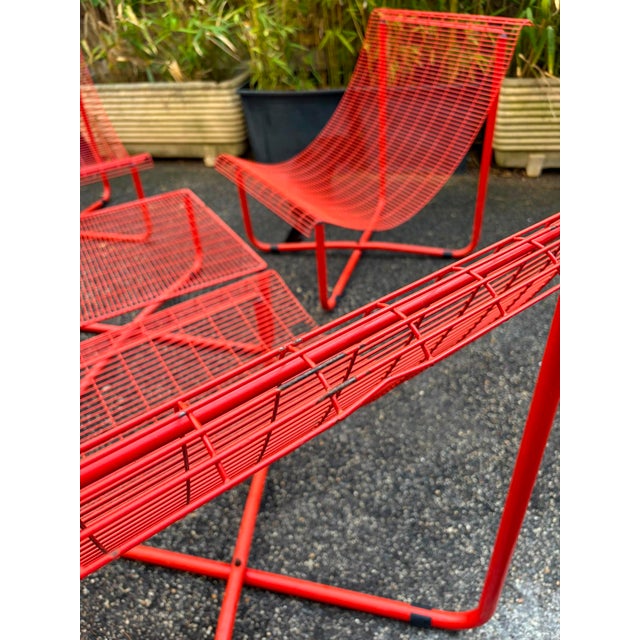 1980s Jarpen Garden Longe Chairs and Table by Niels Gammelgaard for Ikea, 1980s, Set of 5 For Sale - Image 5 of 10