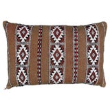 Late 20th Century Diamond Striped Moroccan Berber Pillow For Sale