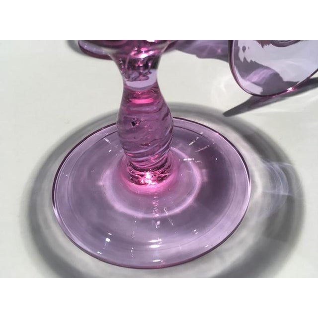 Mid-Century Purple Murano Glasses, Venice, Italy, 1960s, Set of 6 For Sale - Image 11 of 18