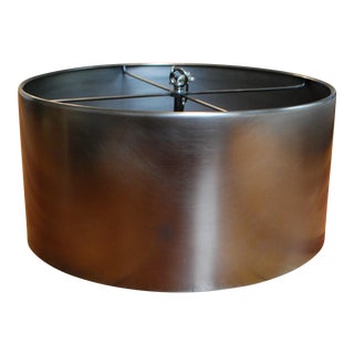 Silver Gray Drum Pendant Light For Sale