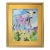 Impressionist Abstract Landscape W/Cow Painting Including the Antiqued Gold Wood Frame For Sale