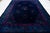 1920s Navy Blue Antique Chinese Art Deco Handmade Wool Rug With Floral Design For Sale - Image 15 of 15