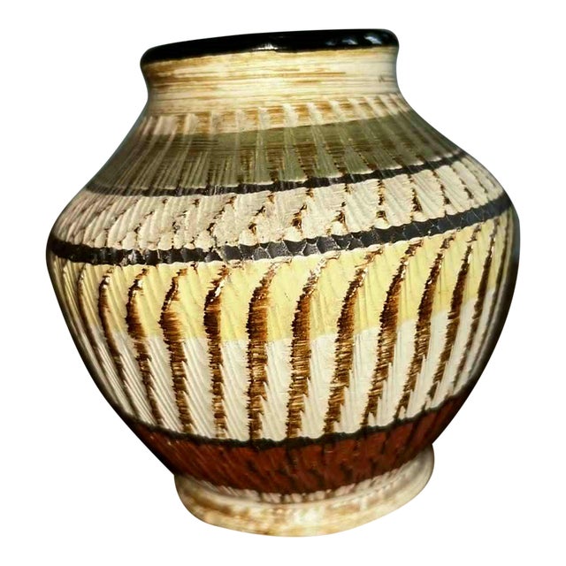 1960s Vintage Dumler & Breiden West German Sgraffito Vase For Sale