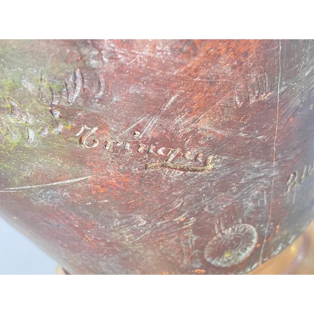 French Art Nouveau Ceramic Table Lamp by Georges Trinque, 1890s For Sale - Image 4 of 8