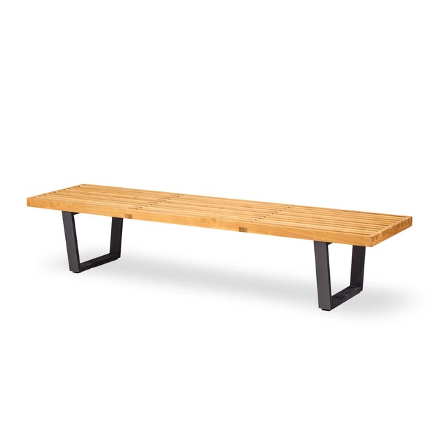 Mid-Century Modern George Nelson for Herman Miller Mid Century Slat Bench For Sale - Image 3 of 10