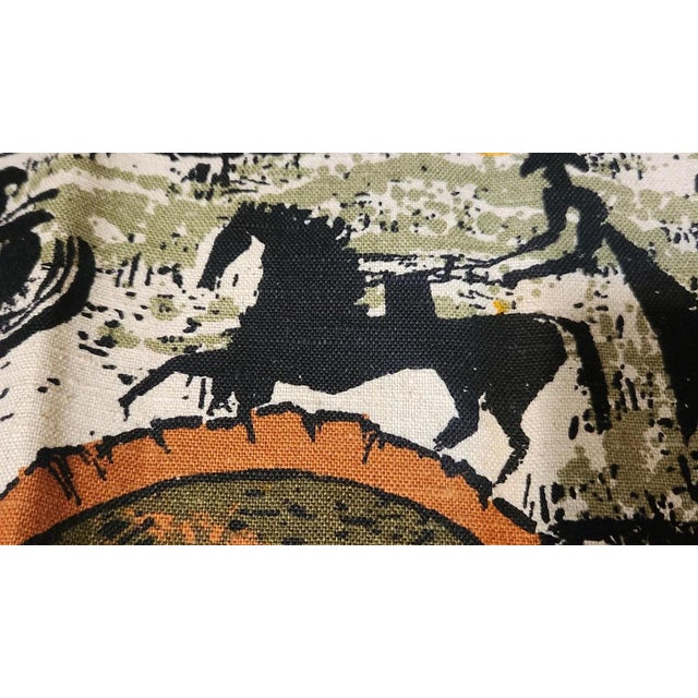 Tibor Reich "Etruscan Horses" Vintage Curtain Panels — Set of 4 (Fully Lined, Sewn, Ready to Hang) Vintage curtain panels...
