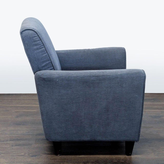 Dh Modern Blue Fabric Lounge Chair – Comfortable and Stylish Armchair For Sale - Image 4 of 8