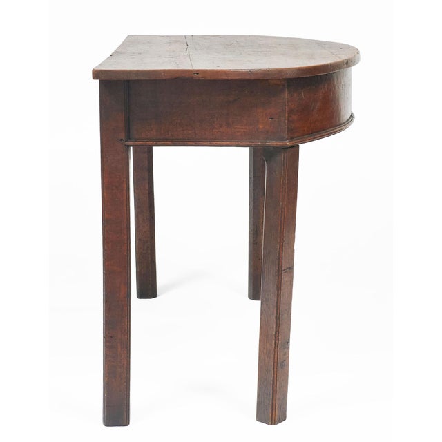 Mid 18th Century Antique George II Oak D-End Table For Sale - Image 5 of 8