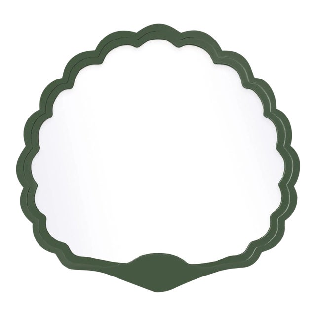 Fleur Home Carnival Proteus Mirror in Duck Green, 24x22 For Sale