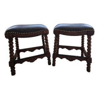 Frontgate Barley Twist Counter Stool For Sale